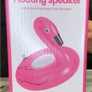 Inflatable Flamingo Pool Speaker - Pink